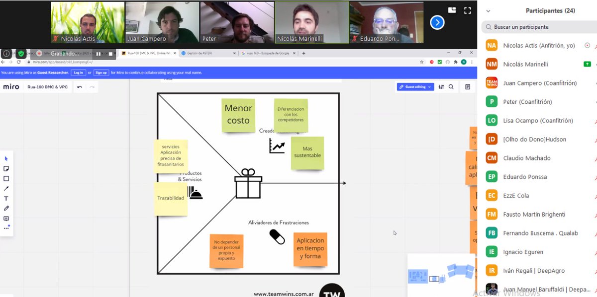 GTCREA's tweet photo. #CREALab 2020 avanza a toda marcha! Utilizando herramientas colaborativas digitales, los proyectos incubados arman y discuten sus CANVAS y analizan a sus clientes! https://t.co/8uz013DzkO