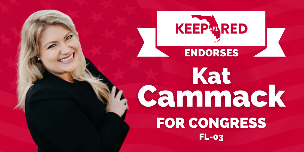 KeepFLRed's tweet photo. Vote for @Kat_Cammack on August 18th! Kat will make a great Congresswoman for FL-03. #KeepFloridaRed https://t.co/w2NhwfbIoc