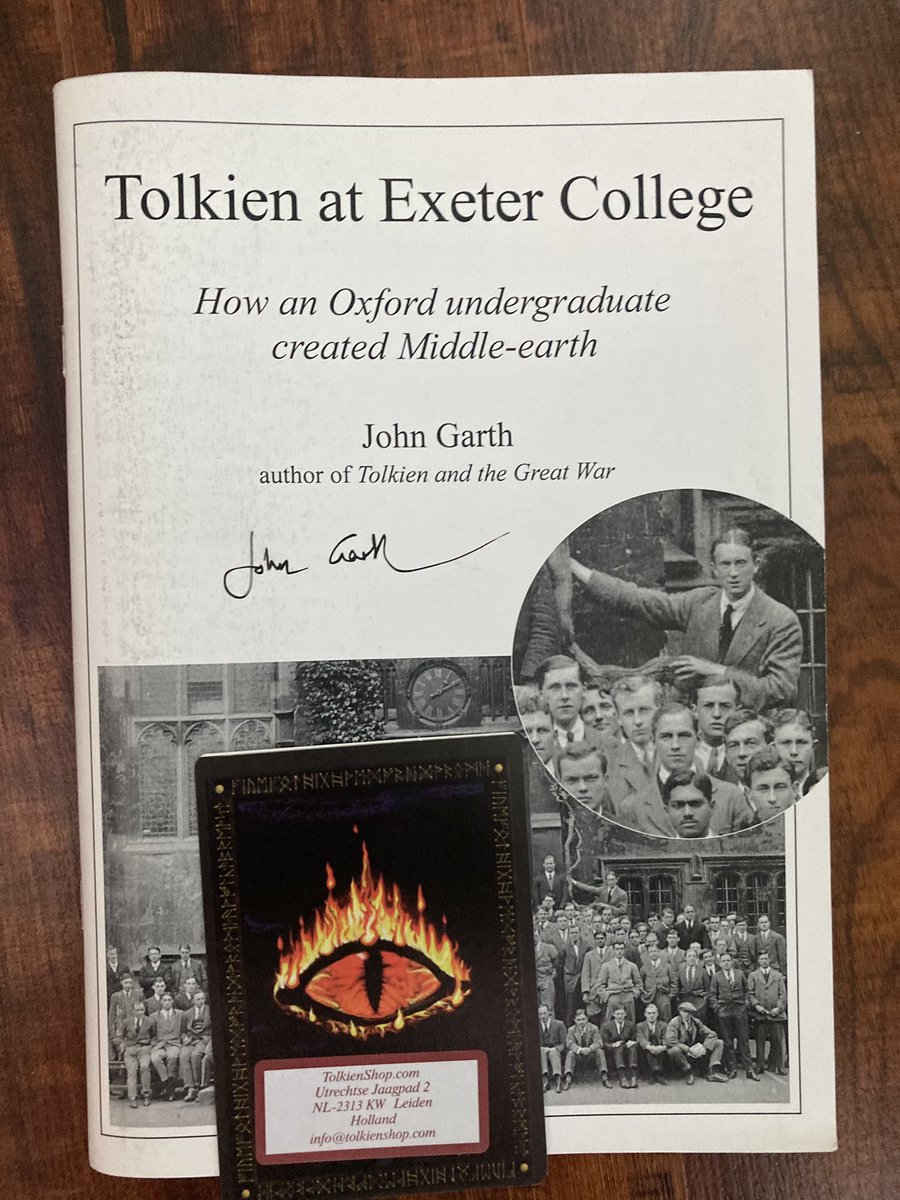  #TolkienEveryday Day 8This arrived just today, Tolkien at Exeter College signed by  @JohnGarthWriter! Can’t wait to finally dig into it!