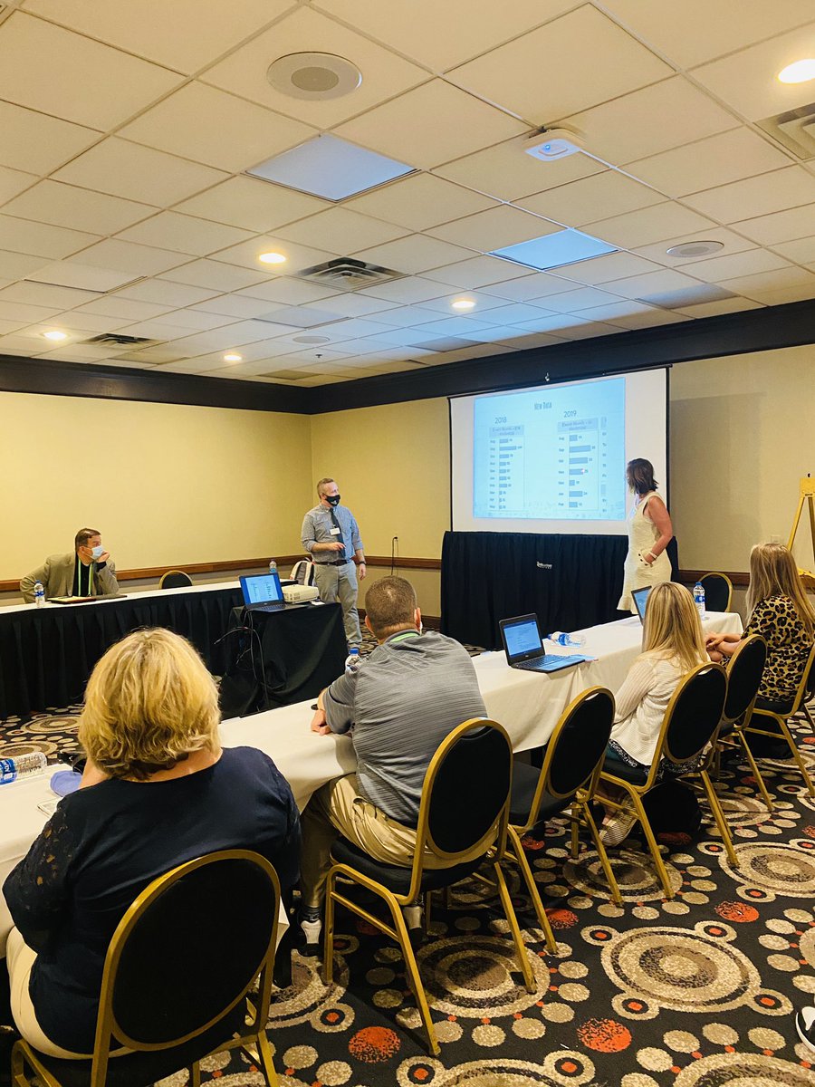 bcps_sld's tweet photo. Principal Betty Jo Davis and Director of Technology Kevin Fugate (Former Principal) sharing their turnaround work @BESBroncos #KASA2020 https://t.co/eS1AOqGMGG