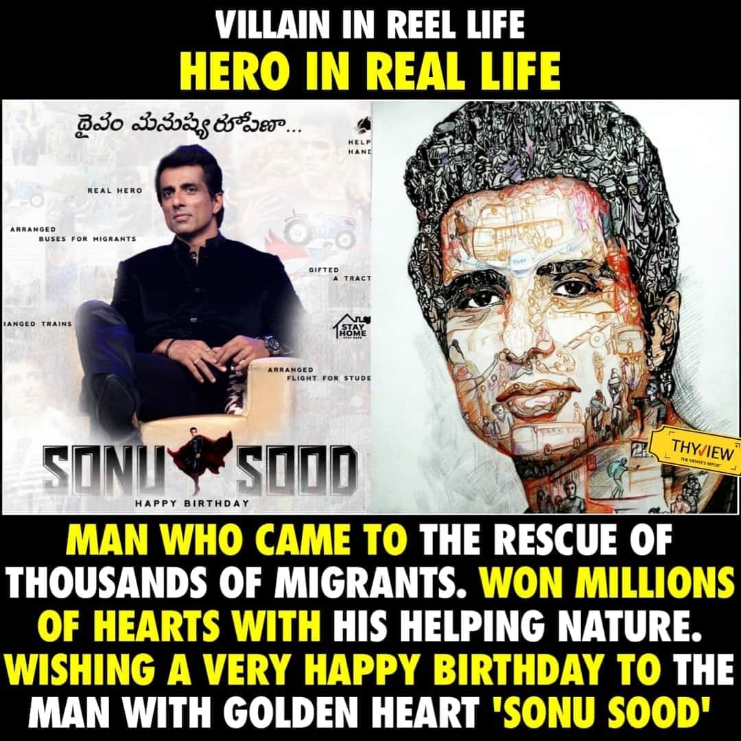 RahulR1796's tweet photo. Wish you a many many happy returns of the day sir..🙏
🎂 HAPPY BIRTHDAY 🎂 to our #Real_Hero @SonuSood https://t.co/gShEvOAdJC
