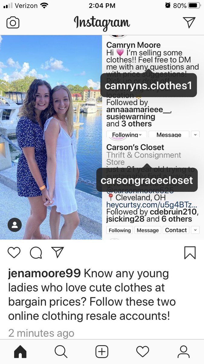 jenamoore99's tweet image. Know any young ladies who love cute clothes at bargain prices? Follow these two online clothing resale accounts!