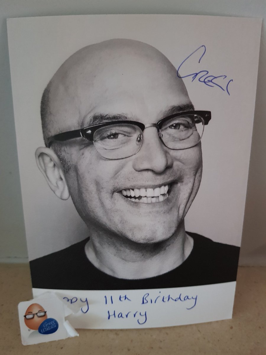 WHDavid's tweet photo. What a legend @GreggAWallace - made an 11 year old boy very happy on his birthday.  Many thanks sir! https://t.co/lqgKxgrYgl