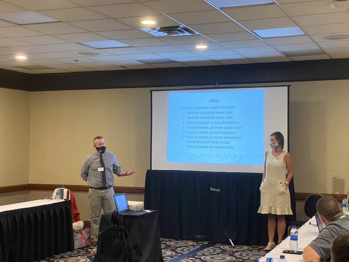 HrBcps's tweet photo. Principal Davis &amp; Director Fugate are presenting information to Kentucky leaders on the successes at Brooks Elementary School! #kasa2020 https://t.co/J4MnlGWjwV