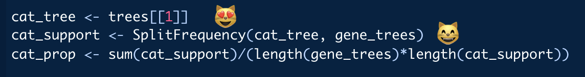 Sarah Teichman (@sarah_teichman) on Twitter photo The best part of my phylogenetic tree visualization project with <a href="/AmyDWillis/">Amy Willis 😻 amydwillis.bsky.social</a>: the variable names I get to use for concatenated trees 😺😻😺 The best part of my phylogenetic tree visualization project with <a href="/AmyDWillis/">Amy Willis 😻 amydwillis.bsky.social</a>: the variable names I get to use for concatenated trees 😺😻😺