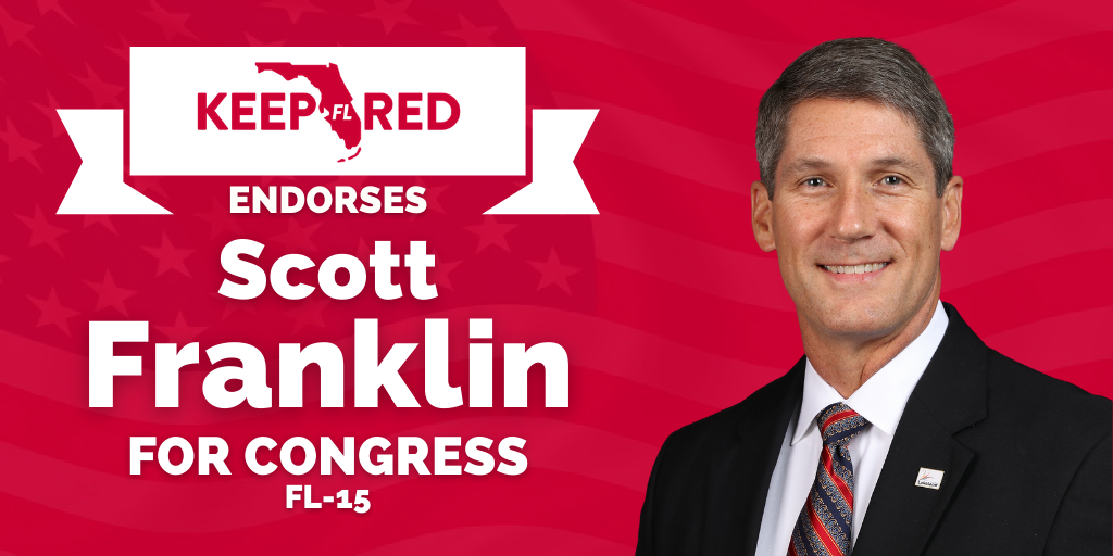 KeepFLRed's tweet photo. Vote for Scott Franklin (@mtngoat86) on August 18th! Scott will make a great Congressman for FL-15. #KeepFloridaRed 

Scott Franklin is also endorsed by Sheriff Grady Judd! 👍 https://t.co/rj8hTqEJCM