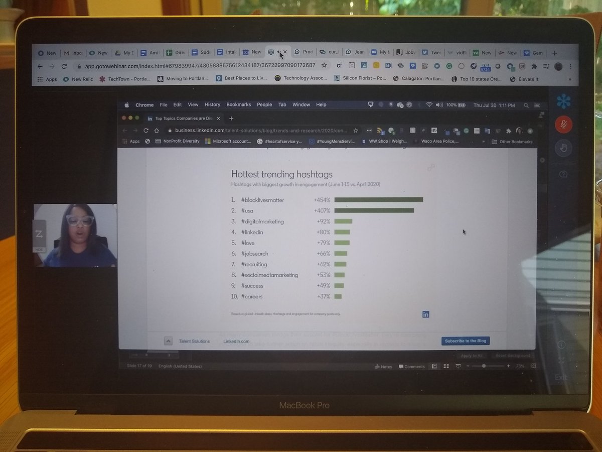 PDXTimB's tweet photo. It's always great to hear and learn from @jackyeclayton! #HRTX #hrtxvirtual #useyourvoiceforgood https://t.co/qJL8FToXyd