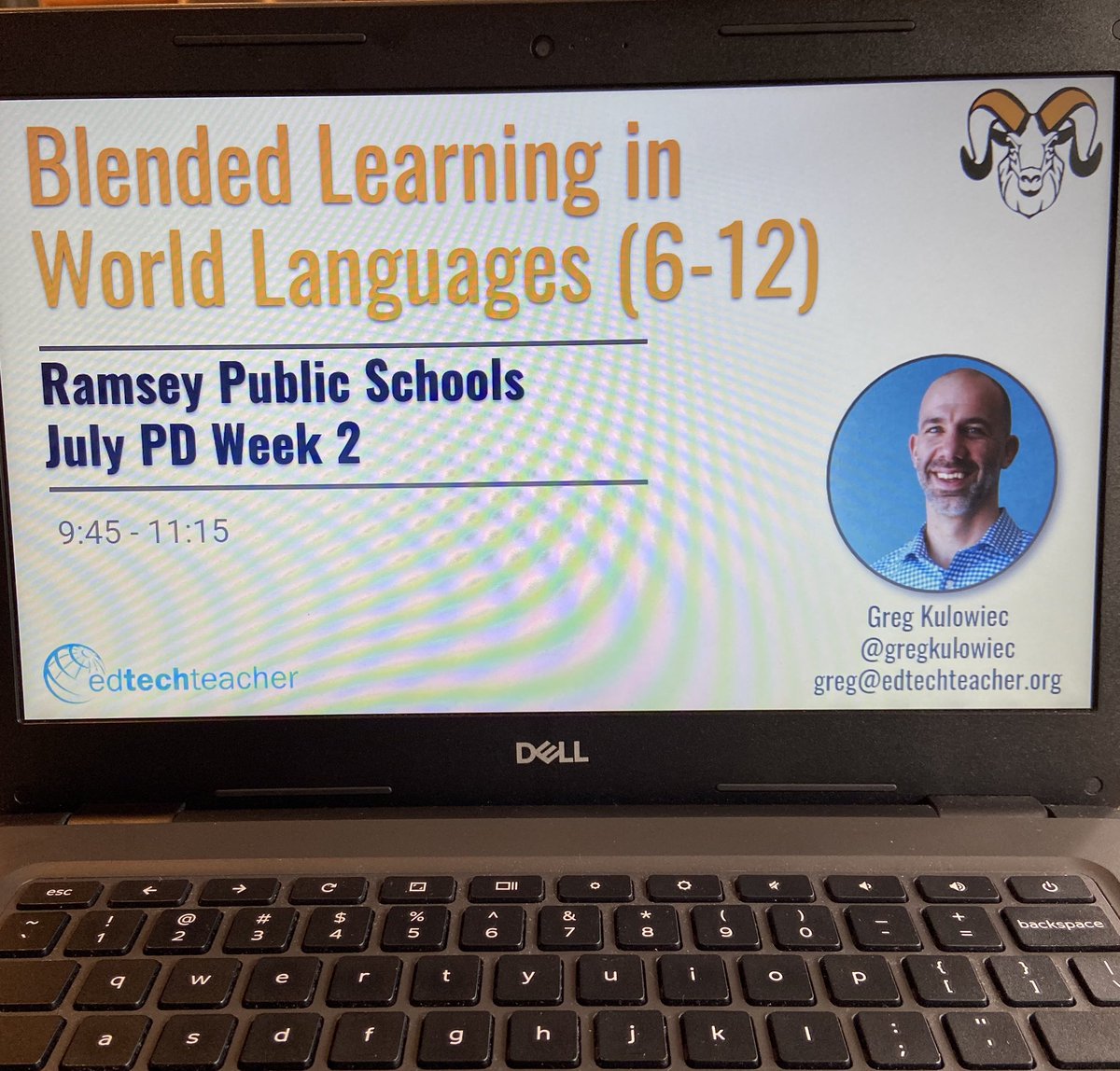 Madamejback's tweet photo. MERCI BEAUCOUP Ramsey for all the Summer Tech  Professional Development opportunities! @robert_kalman @gregkulowiec and all the other wonderful presenters! I look forward to implementing every new idea I learned! @CurriculumRSD @MrKennyEdTech #RSDSummerPD https://t.co/XlpRG6b9L0