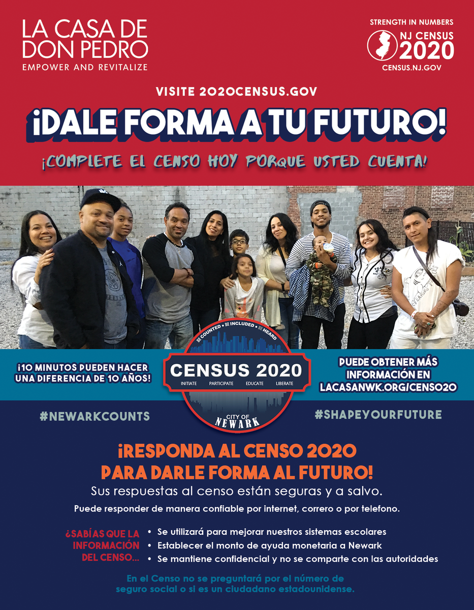 LaCasaNwk's tweet photo. New Jersey, help us make our final push for #CensusPushWeek. There is still time to complete the 2020 Census on your own and not have Census enumerators knocking on your door. Visit https://t.co/K3242JhCzZ today. #njcensus2020 https://t.co/JO3ZbYI0nD