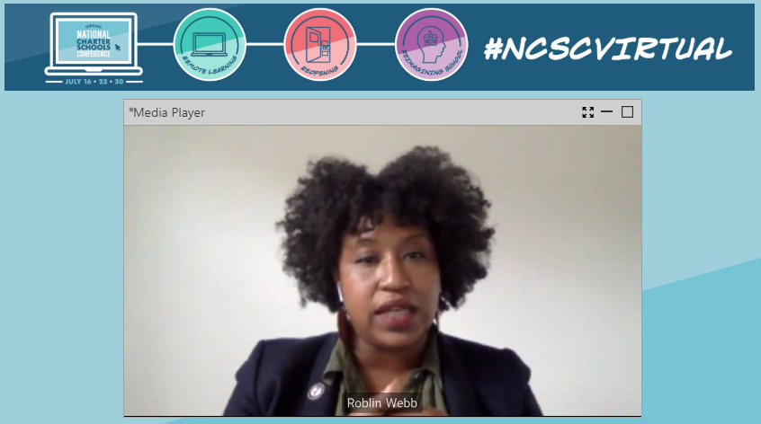 charteralliance's tweet photo. Founder and CEO of @FreedomPrepAcad @roblinwebb addresses student achievement gaps during a session with @DanWeisbergTNTP, CEO of @TNTP, and David Steiner from @JHUEdPolicy #NCSCvirtual https://t.co/BGcxRc2qyo