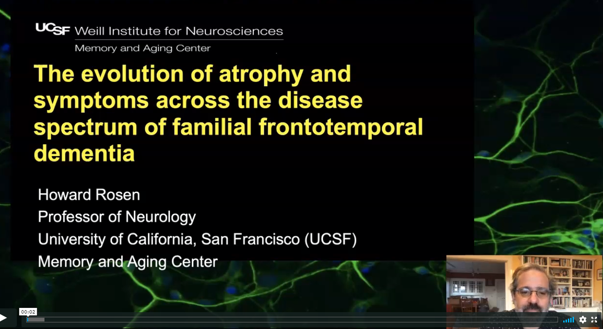Dr. Rosen's research found that different FTLD mutations are associated with different rates of brain atrophy, but the clinical course of f-FTLD is similar between the different mutations. You can watch his #AAIC20 presentation on-demand (OD-Biomarkers).#endFTD