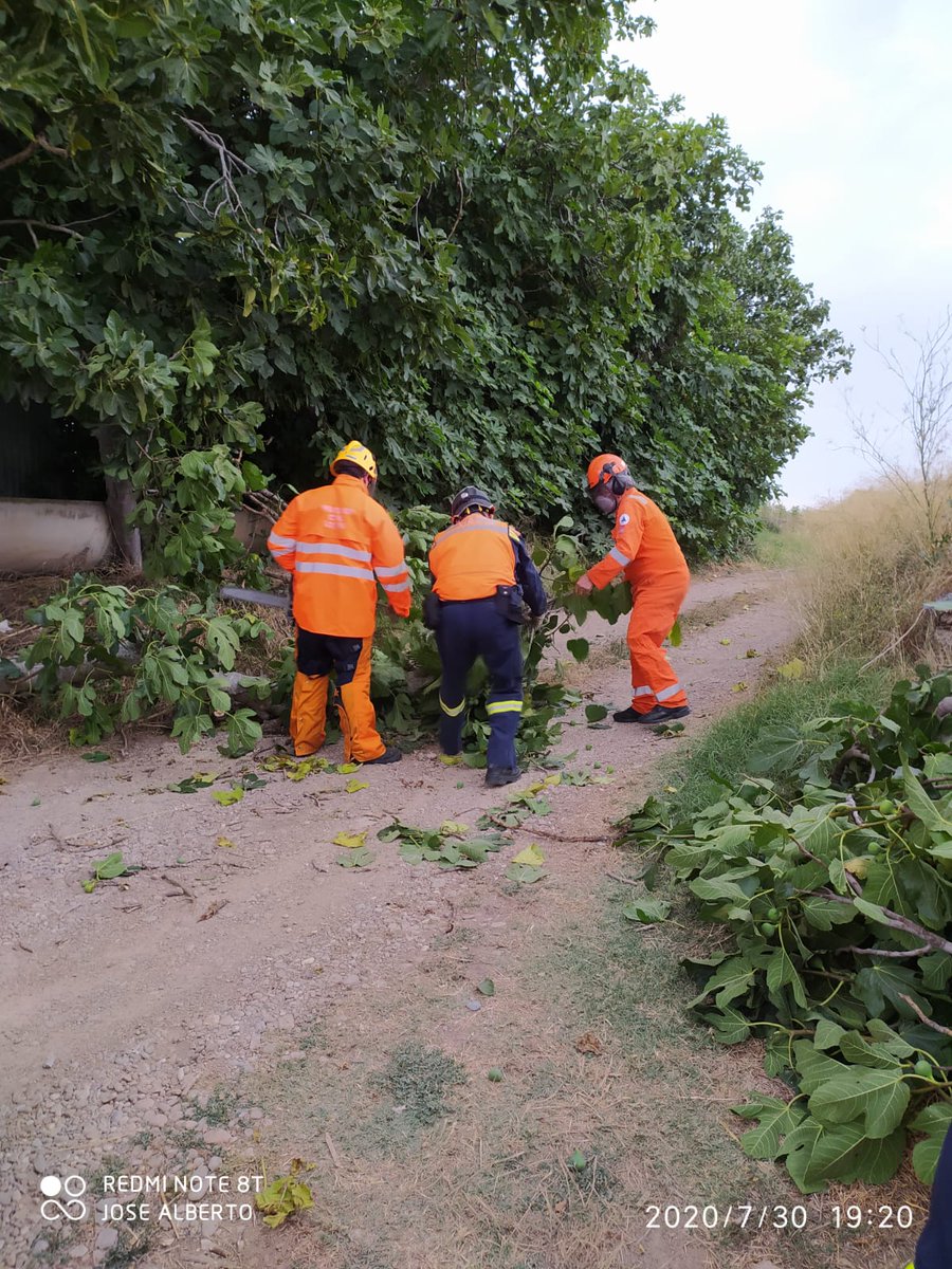 avpcutebo's tweet photo. 18:58h activados por @112Aragon Aragón por la caída de una rama de grandes dimensiones en el camino de acceso al subterráneo de la AP-68.@avpcutebo utilizando la  motosierra troceamos la rama y el camino vuelve a ser transitable.
Finalizamos a las 19:40h.@AytoUtebo @PoliciaUtebo https://t.co/yiXpSKusf8