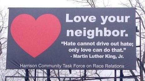They have a P.O. Box in Harrison and have put up several hateful, racist, and disgraceful billboards in town, many of which have been combatted by billboards displaying messages of love and inclusivity.