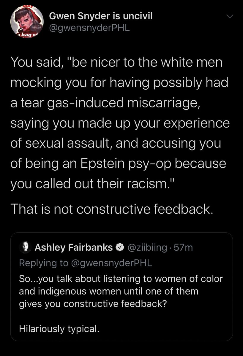 More manipulative bullshit. Calling in isn’t conceding to, condoning, or excusing abusive behavior. It’s the best way to end it. But of course she’s going to be as reductive as possible to twist Ashley’s words.