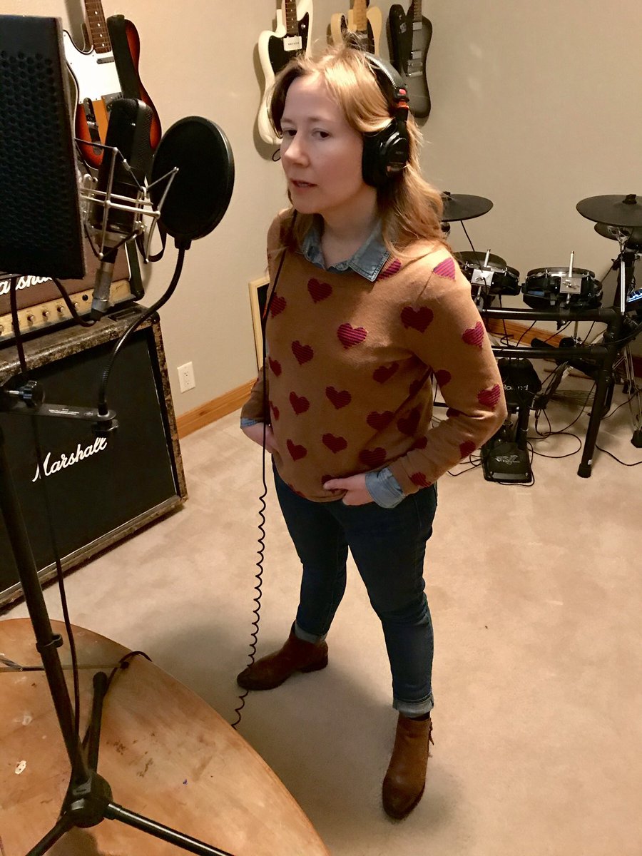 TellTimeBand's tweet photo. I wrote a little something about our song “Heirlooming.” You can read about and listen to the song at the link. Pictured is my wife Karyn adding some extra vocals. https://t.co/Epd41R2d7B https://t.co/rDTugvvono