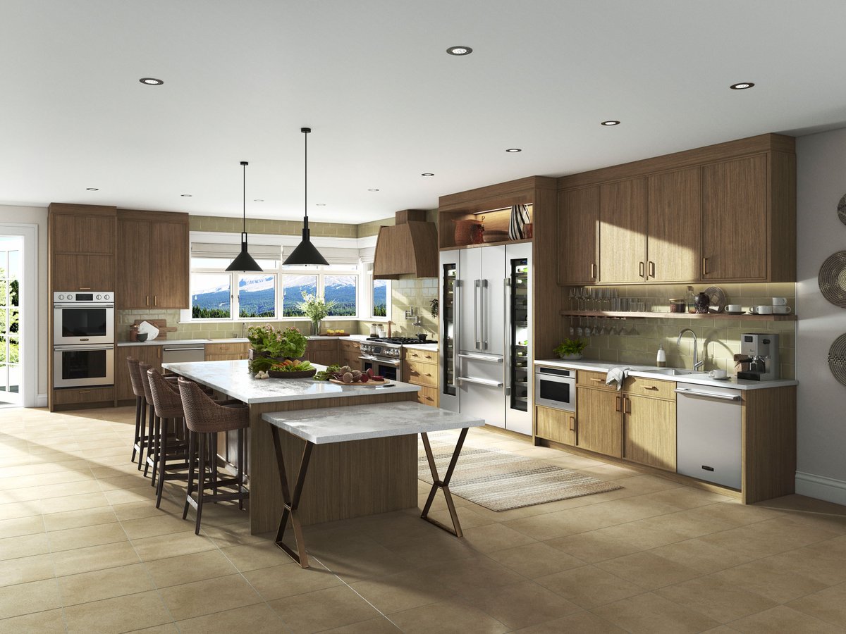 Baywolfdalton's tweet photo. We’re all about the freshest food in the Pacific NW. Join me and experience inspirational cooking with @SKSappliances. This design blends comfort, dining, and luxury seamlessly into your home. 
#KitchenInspiration #SKSappliances #Baywolfdalton #KitchenRemodeling #KitchenDesign https://t.co/o66iCyXCdS