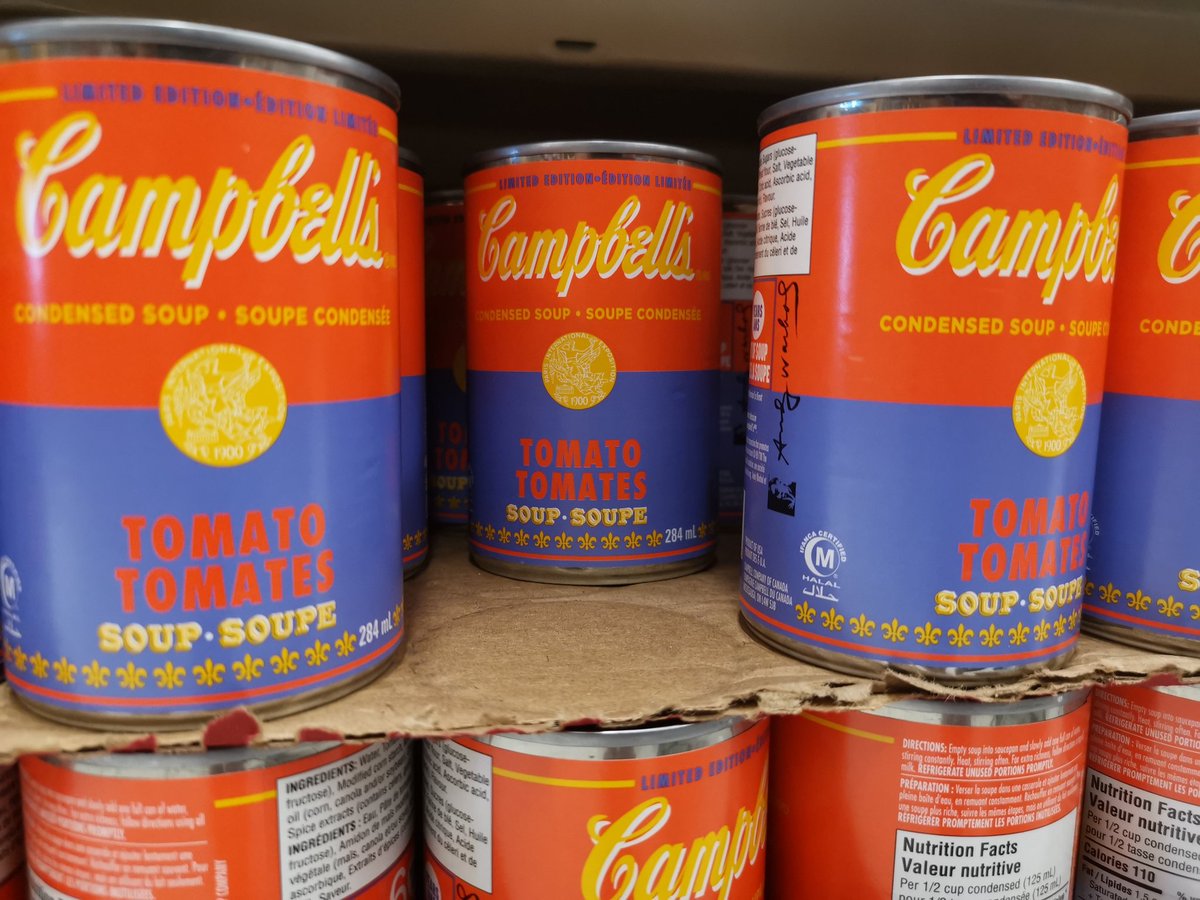 yycmuseumfiend's tweet photo. Andy Warhol at the grocery store.
Very cool. I feel like there's a lot here to say about art/museum accessibility
#artbeyondwalls #museumbeyondwalls #popart #artaccess #art #museums #warhol #andywarhol #artforall #campbells #soup https://t.co/plSnCKa4ab
