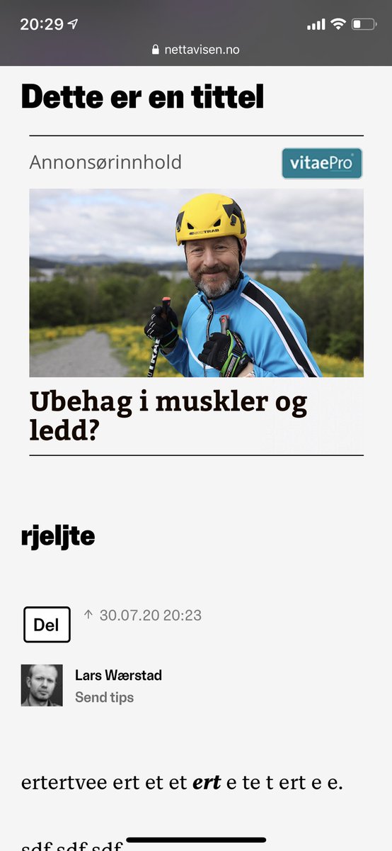 astensones's tweet photo. Gikk det litt fort med publiseringen i  dag @Nettavisen ? 😂 https://t.co/oFKeSt8I13
