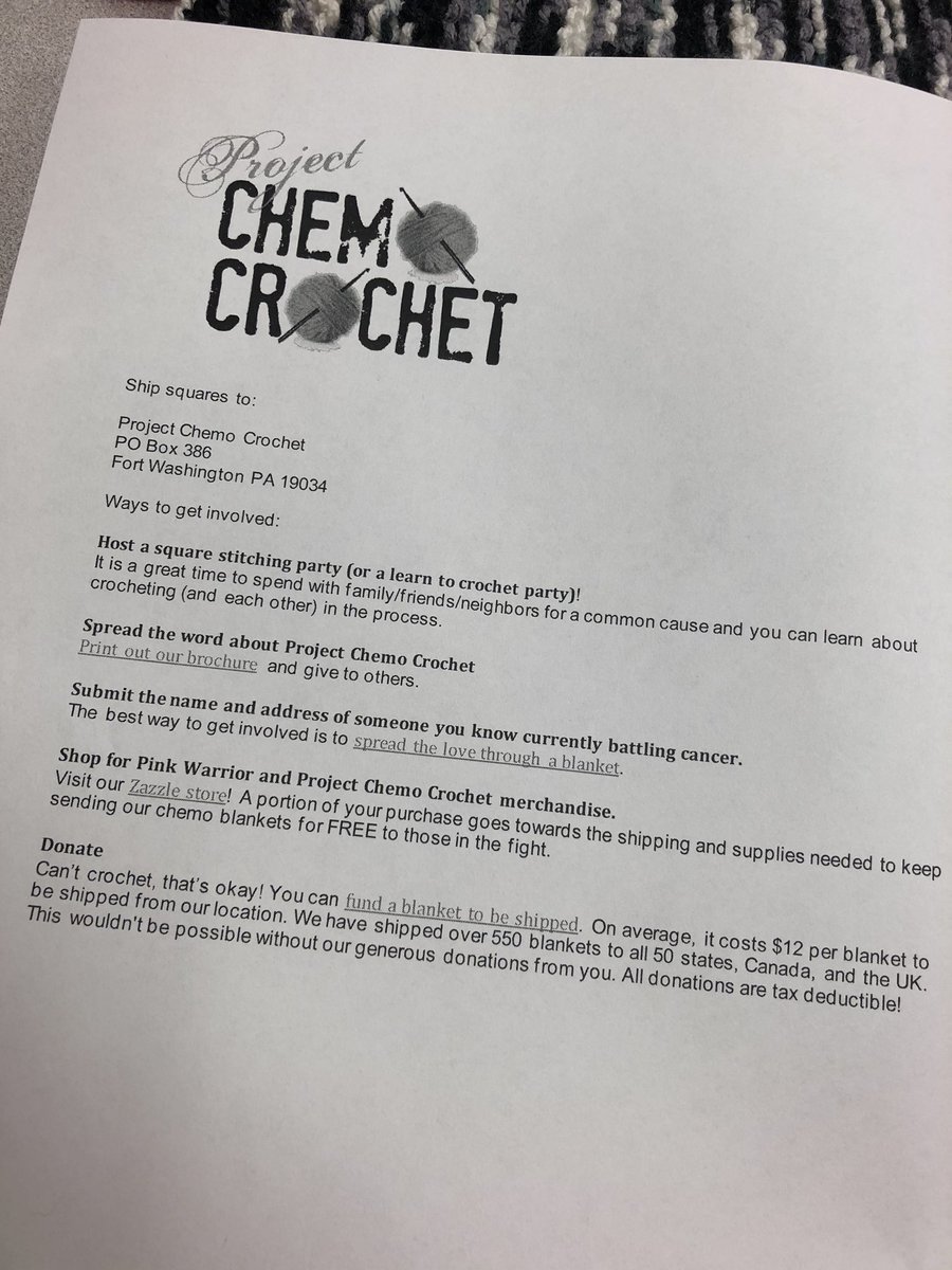 GeraldoLuna6's tweet photo. Project Chemo Chrochet Intern Volunteer Event ! #internvolunteer #D447 @GregPare1 @ShillBrian @JP_Cooney7 https://t.co/nwb47EICZA