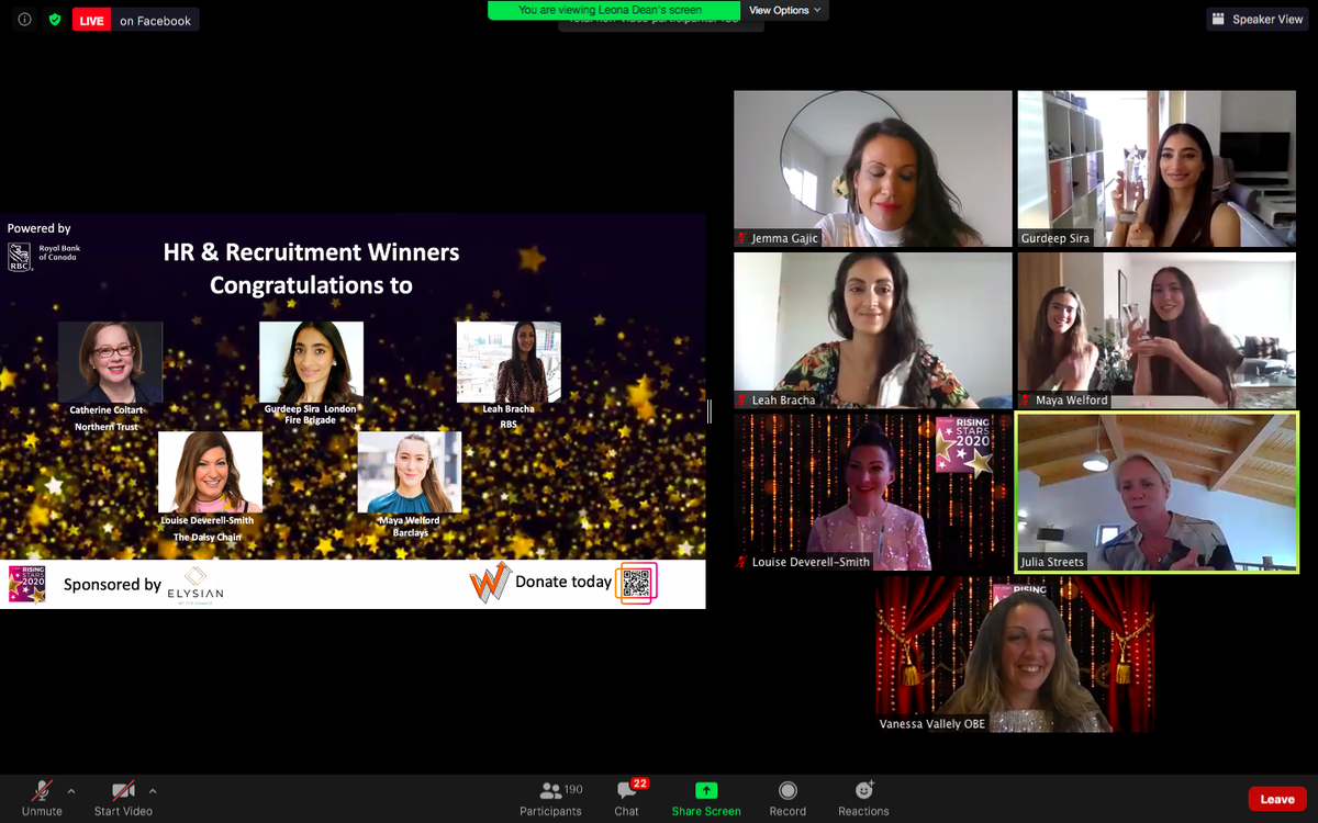 WeAreTheCity's tweet photo. We are so excited to celebrate our Rising Stars in #HR &amp; #Recruitment Award Winners! Congratulations #CatherineColtart, #GurdeepSira, @_LeahBr_, #LouiseDeverellSmith, &amp; #MayaWelford we are so happy to have you as #WatcTop100 winners. https://t.co/IH9ulrs778