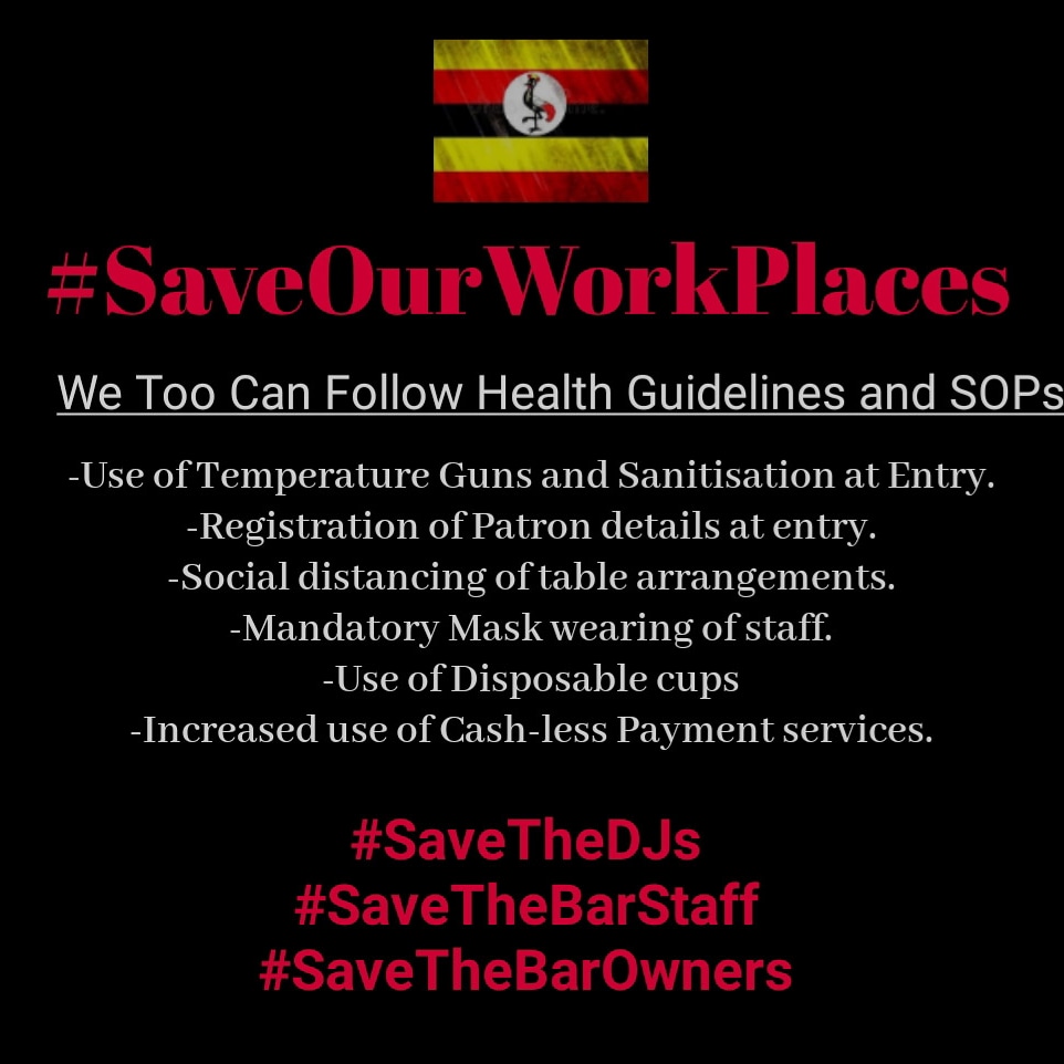 PolytPolo's tweet photo. #SaveOurWorkPlaces
#SaveTheDjs
#SaveTheBarStaff
#SaveTheBarOwners
Β© @MinofHealthUG @JaneRuth_Aceng @StateHouseUg https://t.co/eJBjaNHQM7