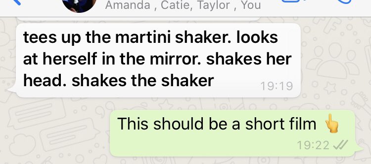 drunkwomenpod's tweet photo. If you ask, Taylor will provide. (1/2) #recordingtonight #martini #shortfilm https://t.co/5nGtGhFiKk