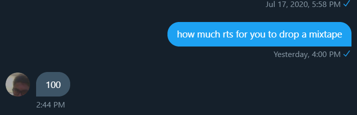 you seen it here 100 rts and <a href="/Avxnturador/">Avxnt</a> will drop a mixtape