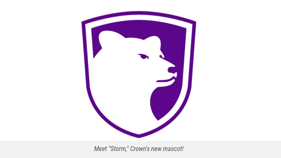 RedditCFB's tweet photo. Apropos of nothing, we just wanted to take a moment to say how much we like Crown College's new logo: https://t.co/rzlQ3UD7Mi