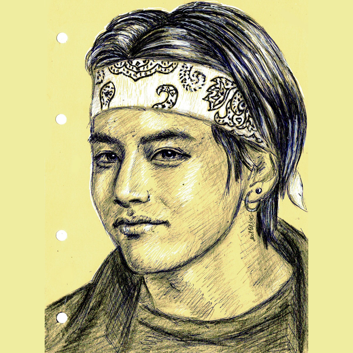 Millygus1's tweet photo. #뷔 #방탄소년단 #김태형 #kimtaehyung #v #taehyung  #artist #art #drawing #millygus https://t.co/zgivfFAnNs