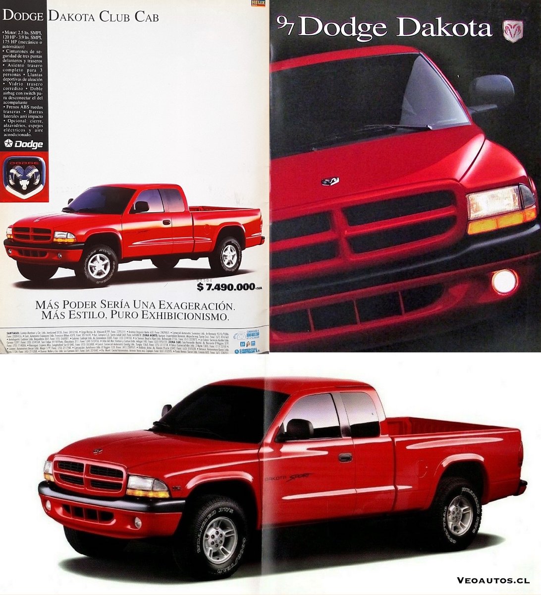 VeoAutos's tweet photo. Dodge Dakota ll Club Cab Ingresa a Chile en 1997, 15 versiones, motores 2.5L, 3.9L y 5.2L, con 650 unidades vendidas el primer aΓ±o.
+ Info https://t.co/MWfGtpXYQ8
#Dakota #Dodge #DodgeDakota #ClubCab #RegularCab #QuadCab @DodgeChile @addict_car @publichilensis @RiveraNotario https://t.co/mwWl9NOlmB