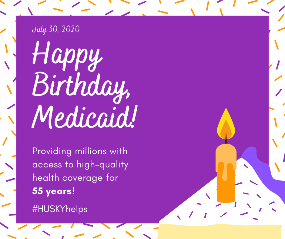CTOralHealth's tweet photo. Happy birthday, Medicaid! 🎂
#HUSKYHelps give children the high-quality health &amp; dental care they need to succeed! @SenBlumenthal @ChrisMurphyCT fund Medicaid through #pandemic response. https://t.co/BWrQWAvVZf