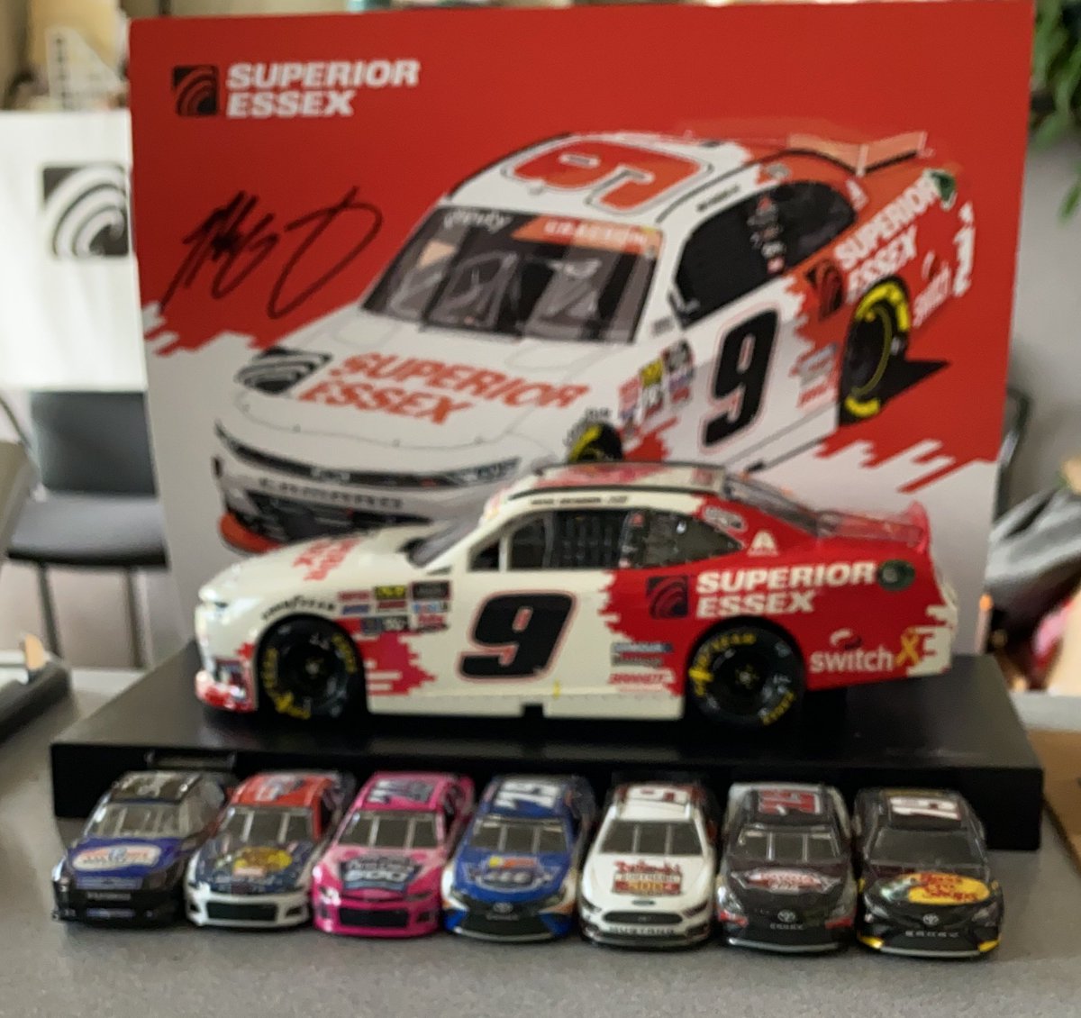 MikeCalerNPI's tweet photo. My office desk just got a huge boost!! Big thanks to @SPSXRacing @BICSI_Opie @NoahGragson @JRMotorsports. So glad I had the opportunity to meet Noah at @RichmondRaceway last year and thankful I represent @SuperiorEssex in Southern Va. https://t.co/y1ZuOZ4JIG