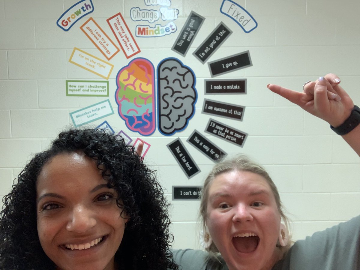 Growth mindset poster is up and so is our excitement for our first year teaching.