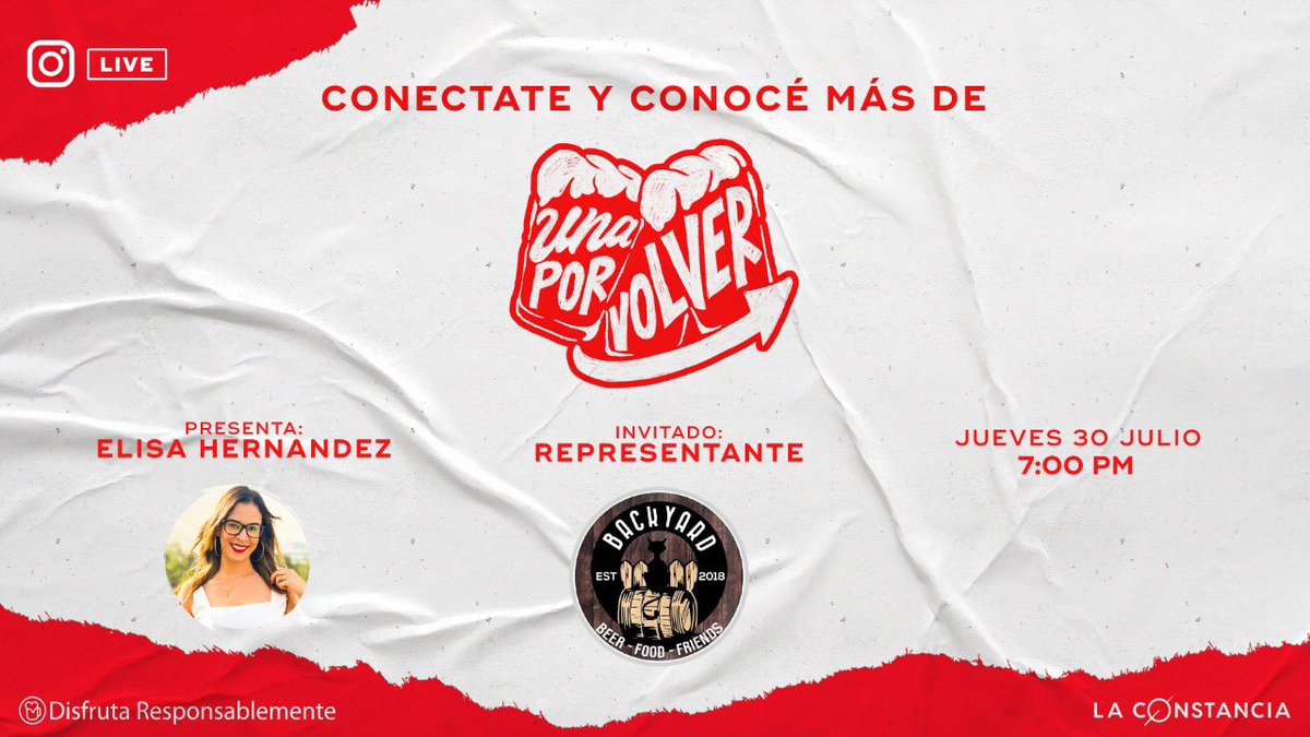 ElisaHL's tweet photo. Los espero hoy a través de la cuenta de Instagram de @PilsenerSV 👇🏻 #unaporvolver https://t.co/EjuGKZROVq