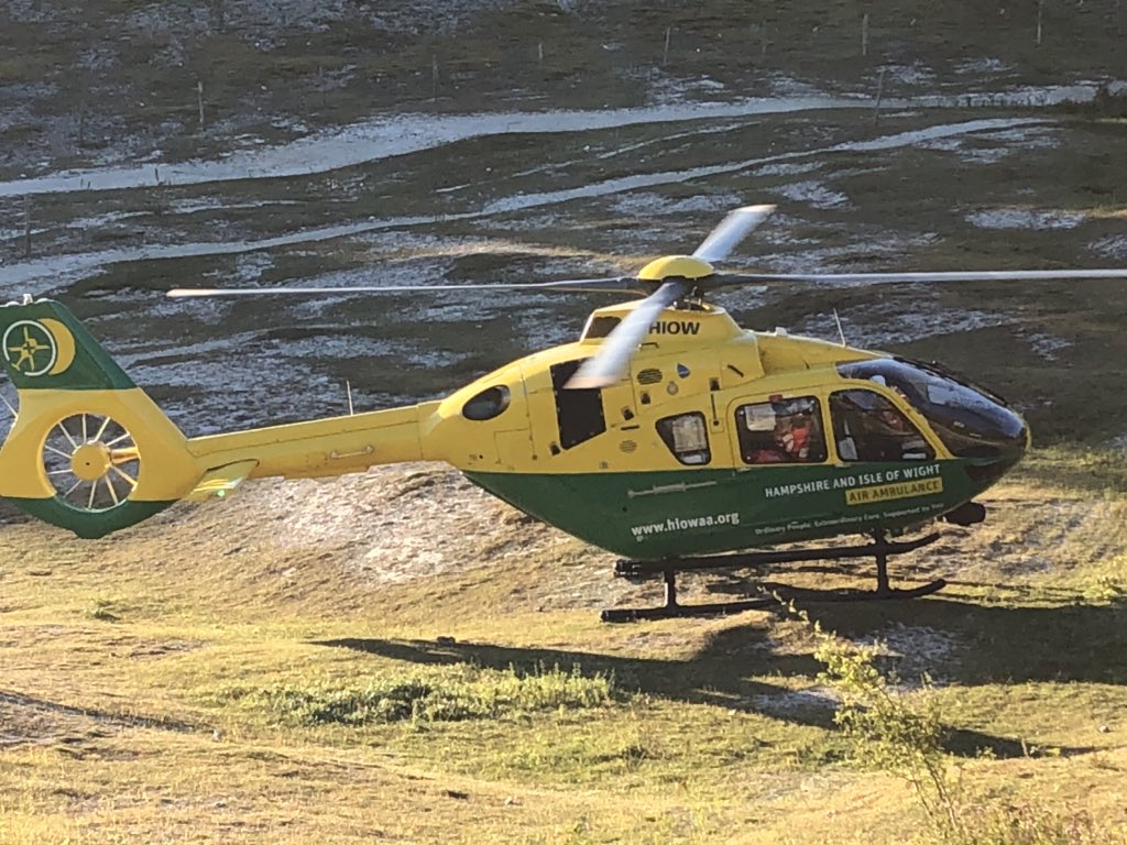 @WestSussexFire @HIOWAA @SECAmbulance @ChichesterFire partnership working assisting with patient fallen from motorbike in difficult to reach area