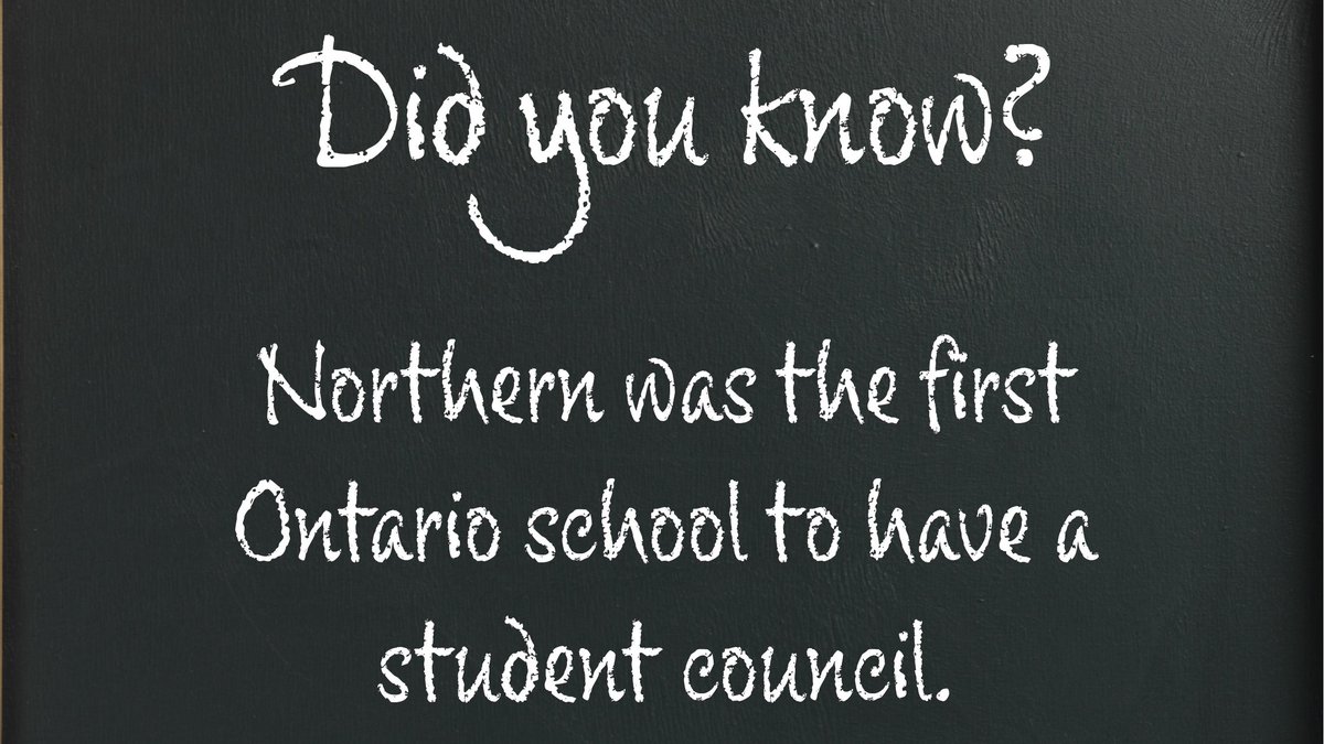 Since opening it's doors in 1930, Northern has been a school of many firsts, including the first Ontario school to have a student council.  Learn more about Northern and the Foundation at nssf.ca  #nssf #studentlife #highschool <a href="/PrincipalNSS/">Adam Marshall</a>