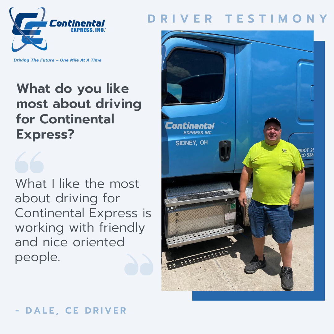 CEIOHIO's tweet image. Dale, shared his thoughts on what it is like to drive for our Continental Family! Thanks for everything you do Dale!!
.
.
.
.
#DriverTestimony #CETestimony #ContinentalCares #Drive4CE #ContinentalFamily