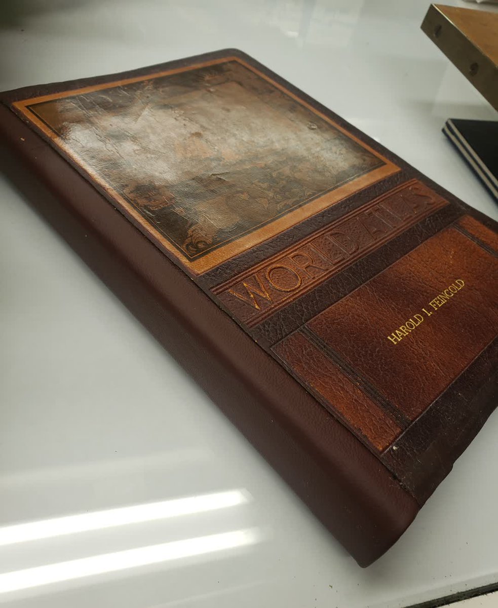 rosbookbinding's tweet image. When we remove old covers, we save them just in case. And you can always request to have it given back to you!