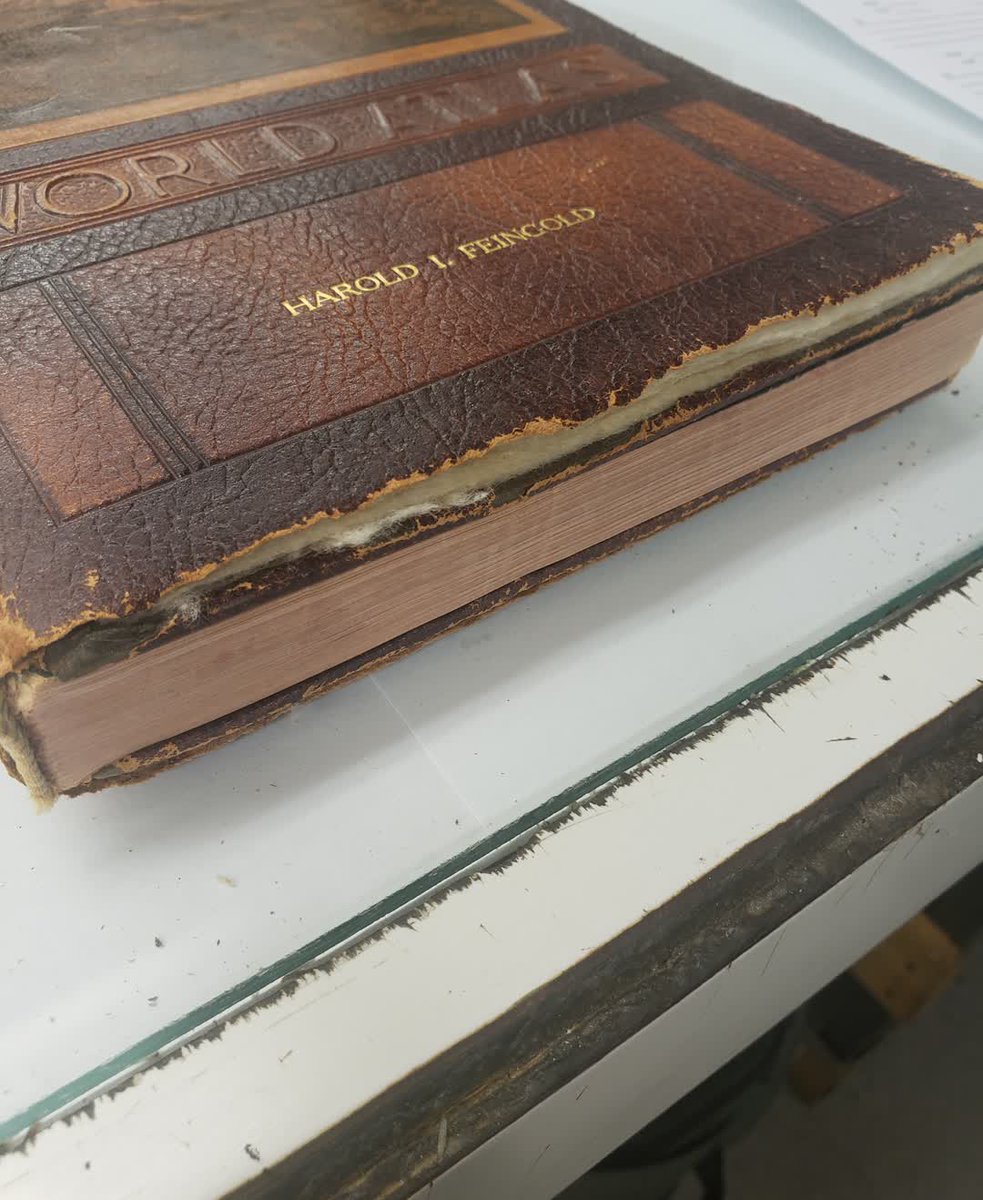 rosbookbinding's tweet image. When we remove old covers, we save them just in case. And you can always request to have it given back to you!