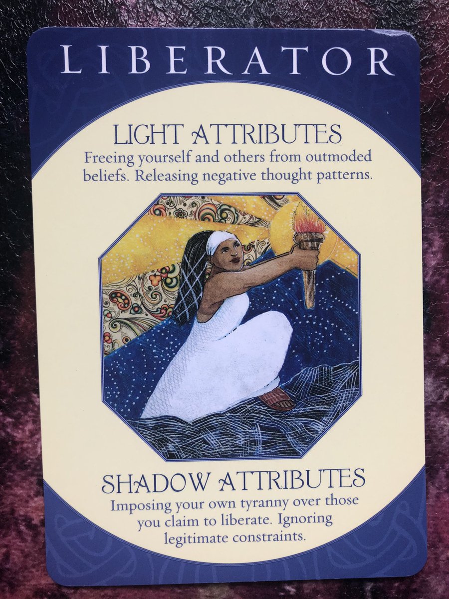 The next message I asked was what is the archetype currently playing out for the collective and how beautiful it was the liberator!!!!!! This card says releasing outmoded beliefs & the other card says release outdated beliefs. Notice a theme