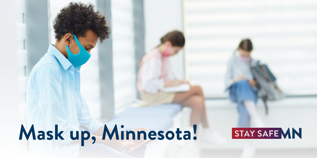 MnDeptEd's tweet image. Face coverings are most effective when they are worn by everyone in public settings. To help keep our schools safe, Minnesota will provide face coverings for every student, educator and school staff member. #StaySafeMN #SafeLearningMN