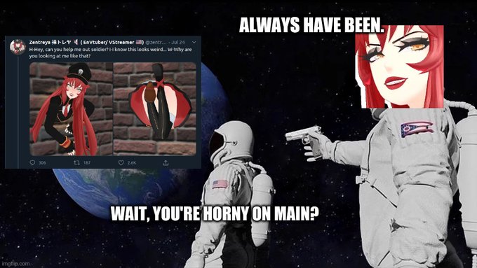 I usually don't make memes, but I felt like I had to this time. Featuring @zentreya. https://t.co/Z2