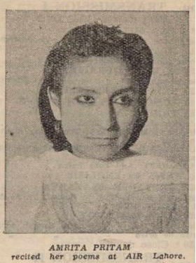 2. Amrita Pritam, 1946.