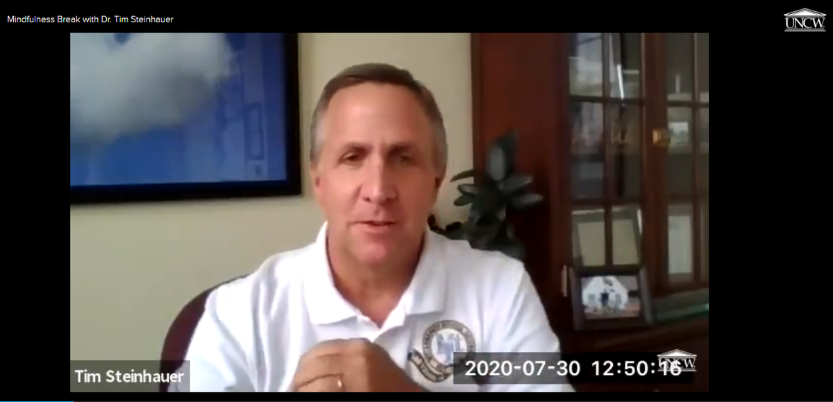MTLSD's tweet photo. Dr. Steinhauer discussed mindfulness with faculty and staff at the University of North Carolina Wilmington's Applied Learning Virtual Summer Institute today. He shared how his daily Mindful Moments last spring provided an important connection with students &amp; parents.@mtlsdsuper https://t.co/QcQ3tQvN8c