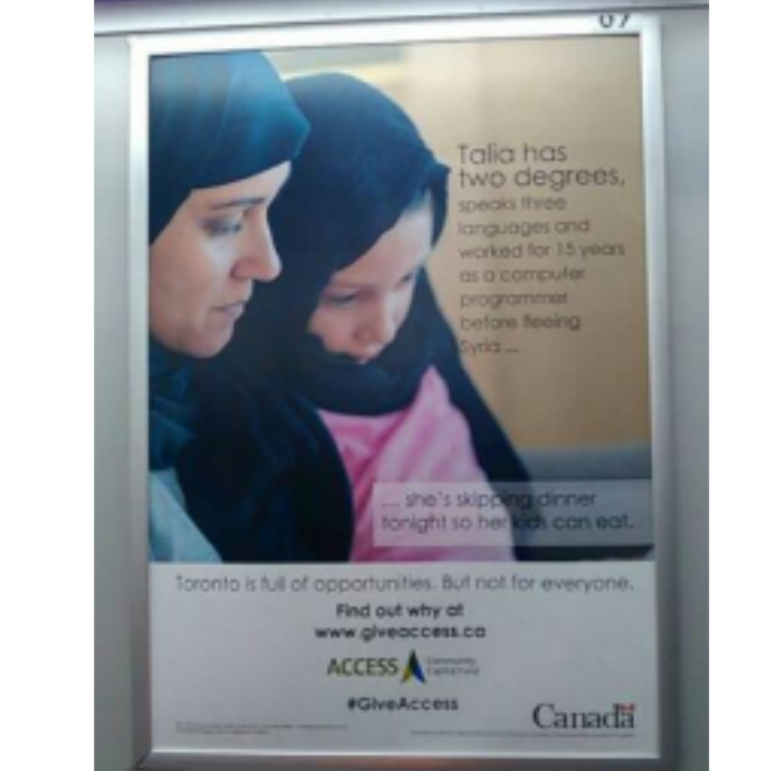 accessCCF's tweet photo. We know you may not be on TTC very often these days, but next time you're on the subway, keep an eye out for our new ad campaign! #GiveAccess https://t.co/VvgAiqatBf