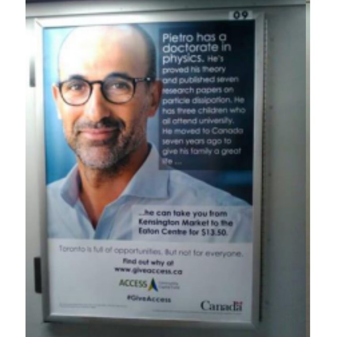 accessCCF's tweet photo. We know you may not be on TTC very often these days, but next time you're on the subway, keep an eye out for our new ad campaign! #GiveAccess https://t.co/VvgAiqatBf