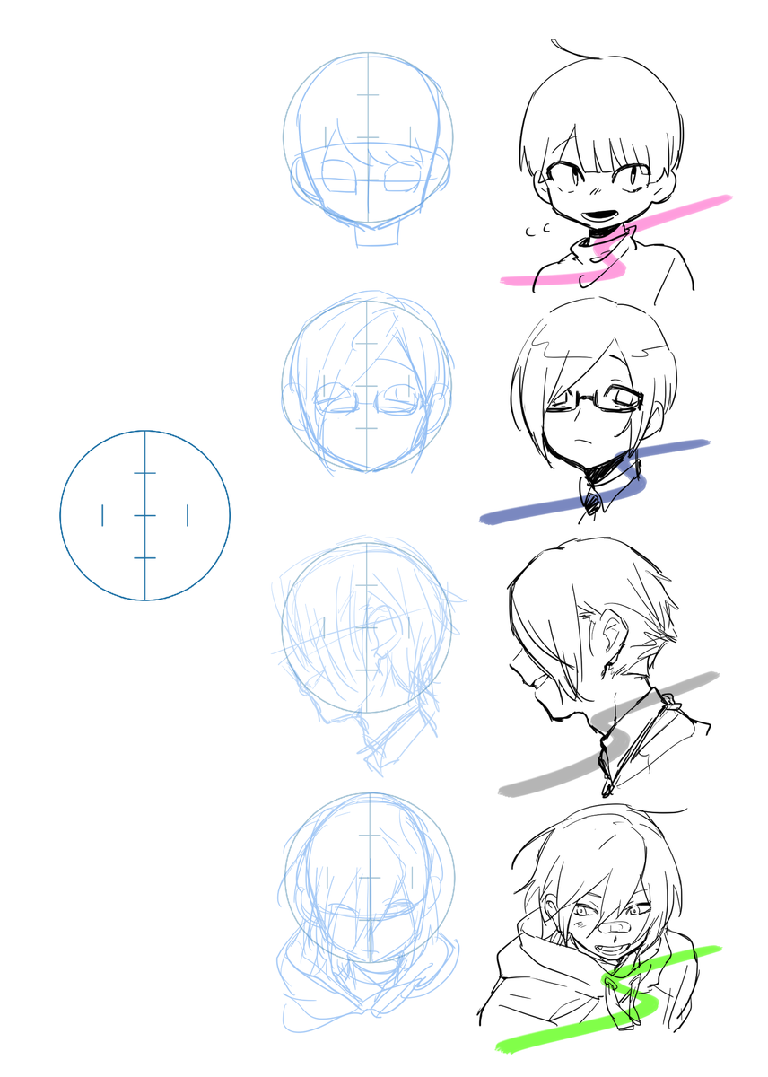 丸がうまく描けないからアタリをスタンプにした 最強 もっと早く気付け・・・ 
