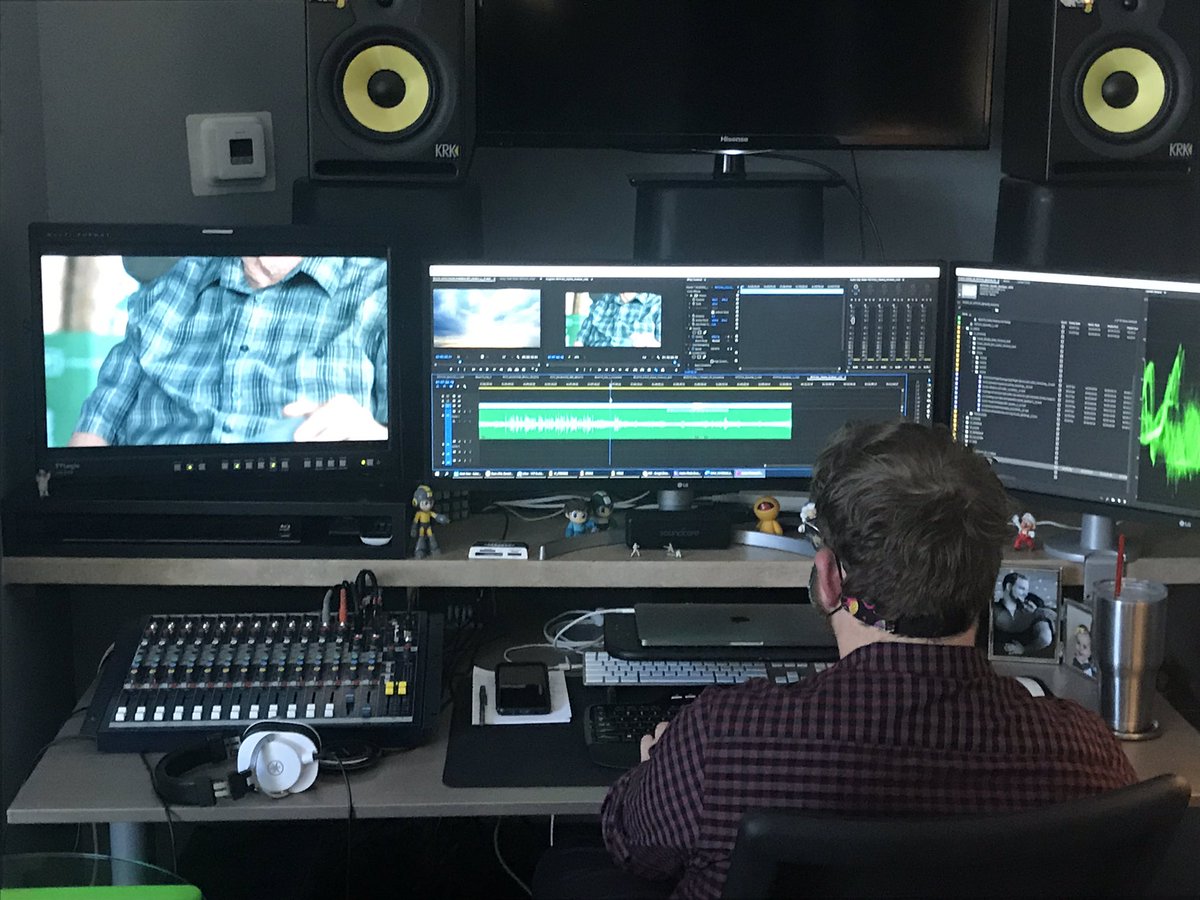 Jason working hard in post production.  So many important layers in producing a docuseries. 
.
.
.
#prodogtv #tvseries #newshow #workingdogs #sportingdogs #pilotepisode #postproductionlife #editing