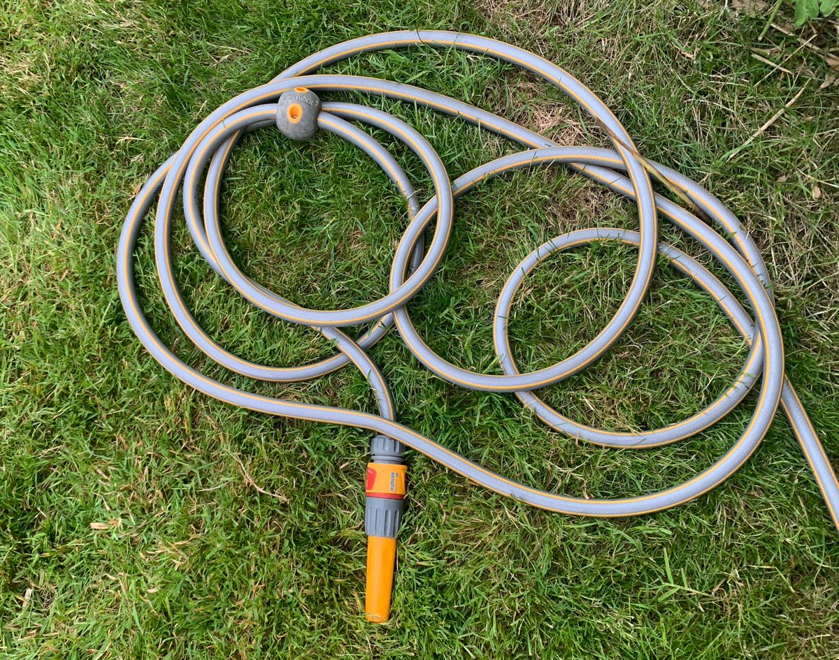 We are part way through the <a href="/BrainAppeal/">The National Brain Appeal</a> #BrainBoxQuiz... here's my attempt at making a brain. I'm sat doing the quiz in the garden, so I made it out of the hose pipe...