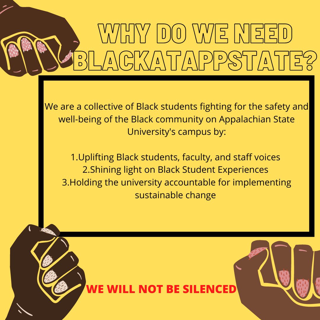 BlackAtAppState's tweet photo. How to support #BlackAtAppState! https://t.co/Q7FYuhLsvK